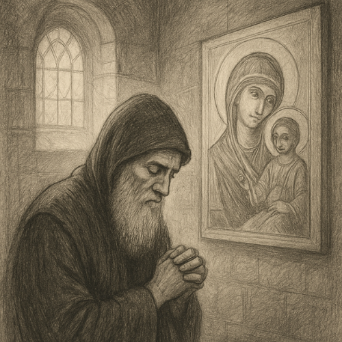 São Charbel um grande devoto de Nossa Senhora